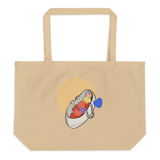 Bag Full Of Love Large Organic Tote Bag